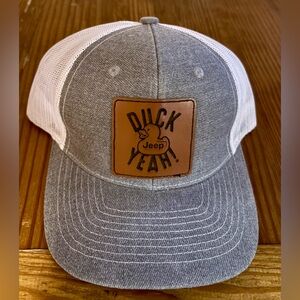 Jeep Duck Yeah Gray and White Cap